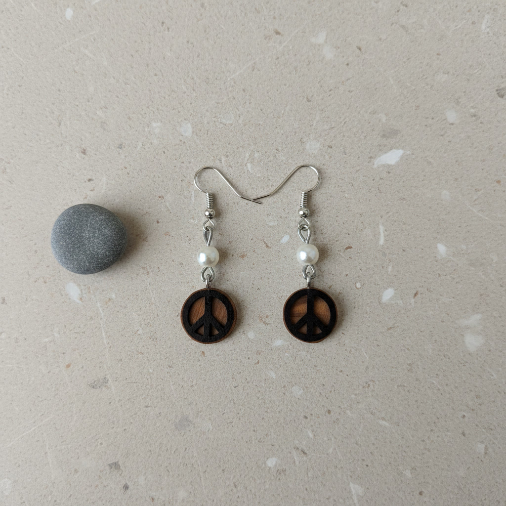Peace Symbol Earrings - Image 6