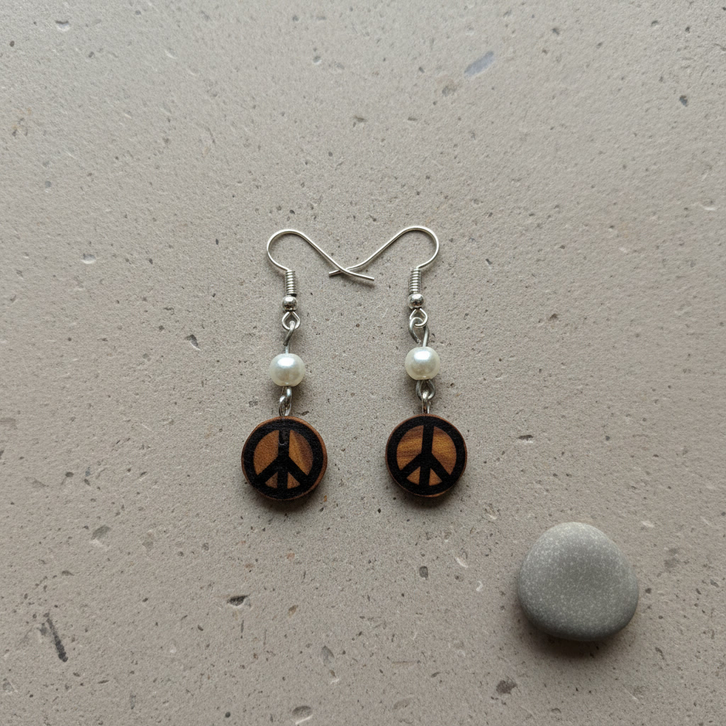 Peace Symbol Earrings - Image 7