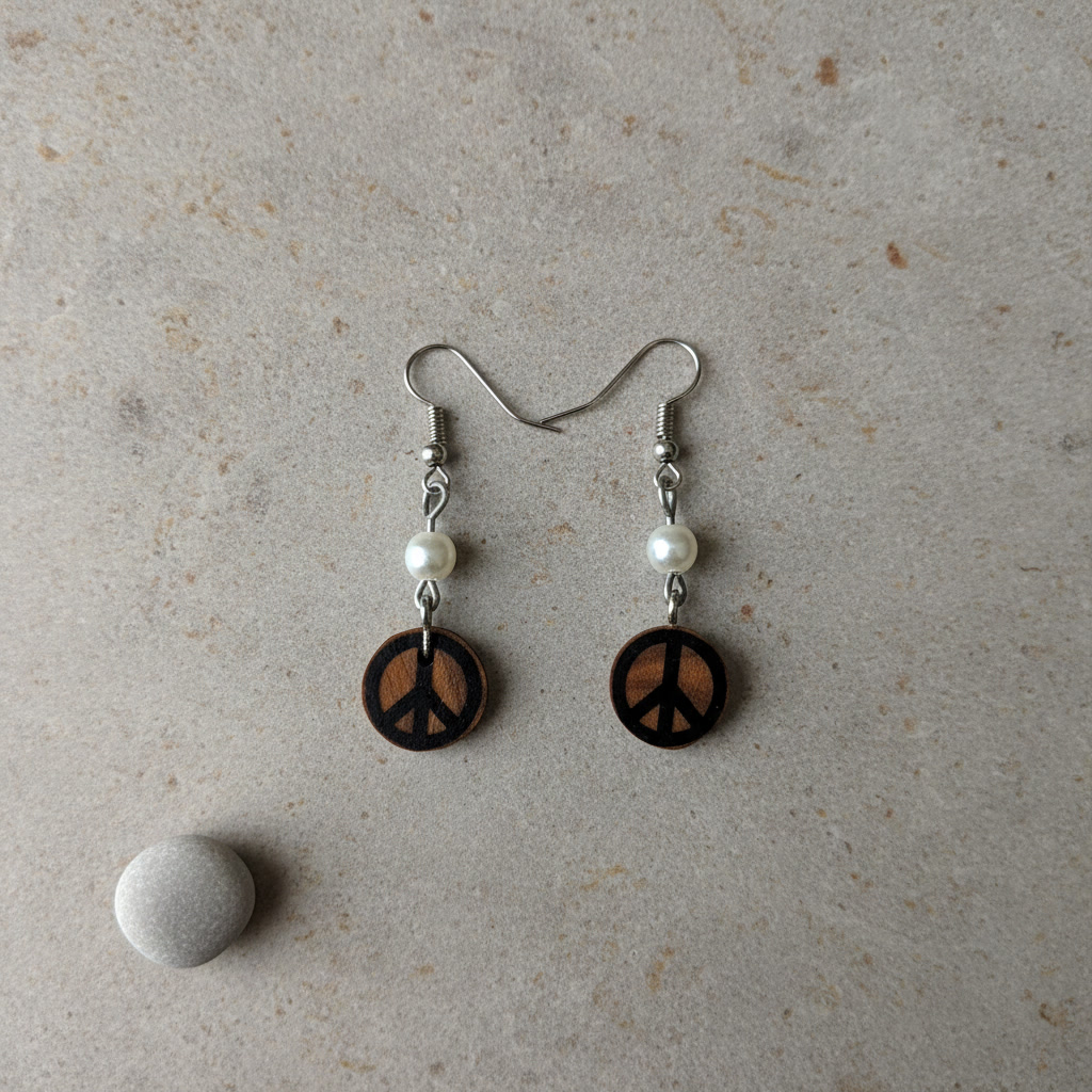 Peace Symbol Earrings - Image 8