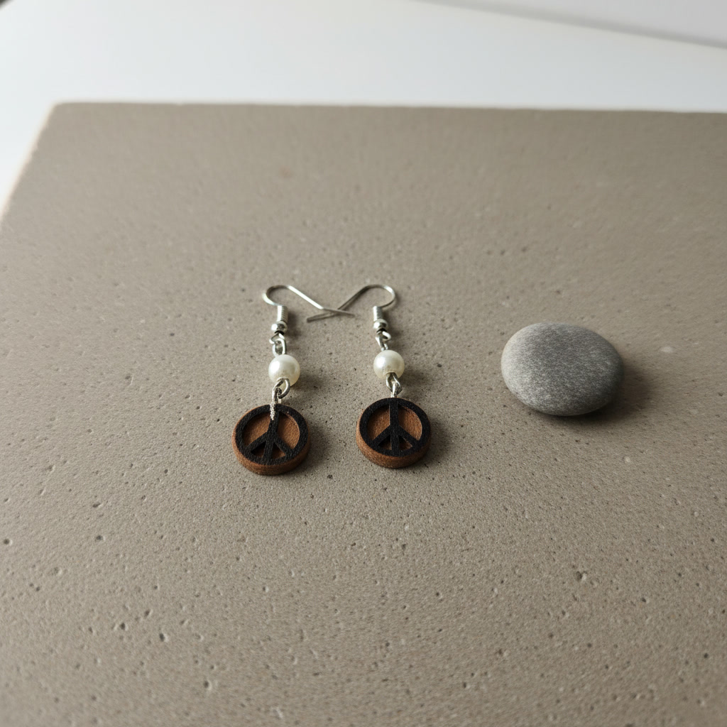 Peace Symbol Earrings - Image 9