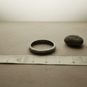 Silver Coin Band Ring Cuba Patria o Muerte, Handmade Cuban Coin Ring with Republica de Cuba Inside