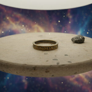 German 1981 Pfennig Coin Ring, Bundesrepublik Deutschland Coin Band Ring