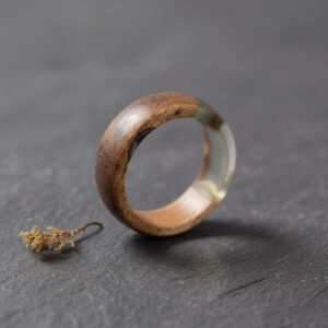 Handmade Epoxy Wood Sand Ring