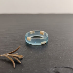Handmade Epoxy Wood Sand Ring